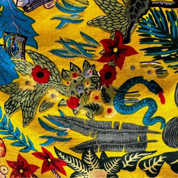 Gorgeous cotton Polynesian inspired bathrobe size large - Picture 9 of 12